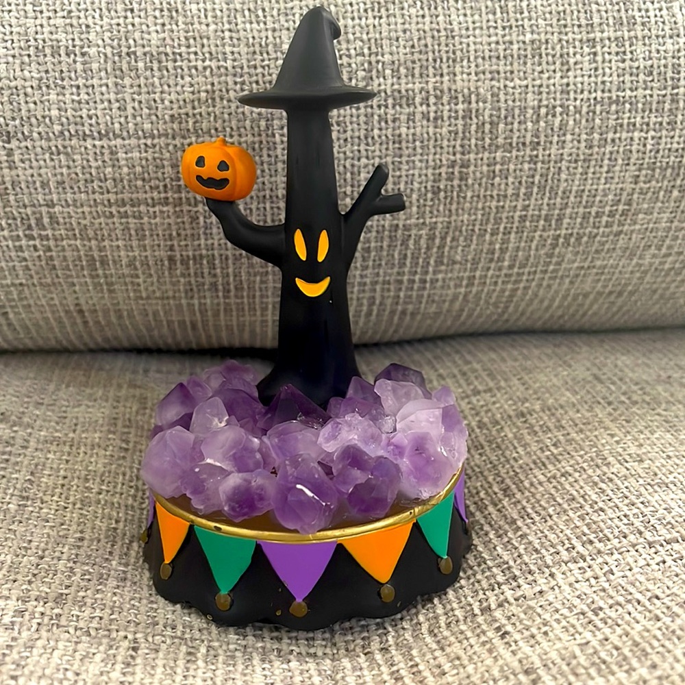 Amethyst Halloween Spooky Tree Decoration